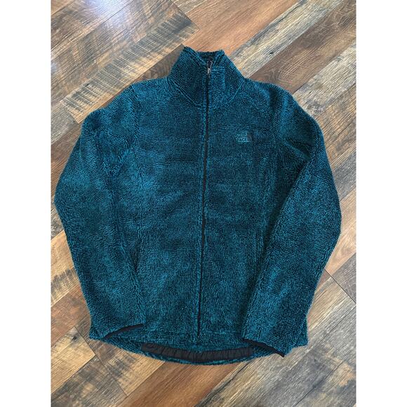 The North Face Osito Oso Full Zip Silken Fleece Jacket Sz Small Emerald Green - Picture 1 of 3